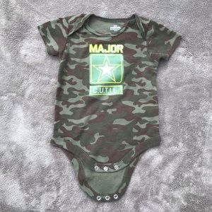 One Pieces - Major Cutie Army Onsie Snap Green Camo Short Sleev One Pieces - Major Cutie Army Onsie Snap Green Camo Short Sleev